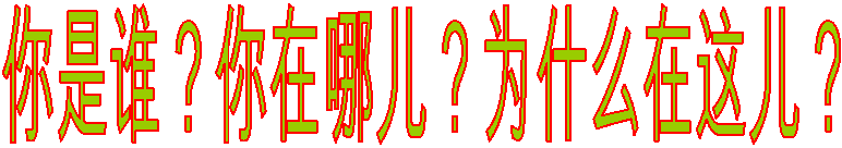 你是谁？你在哪儿？为什么在这儿？